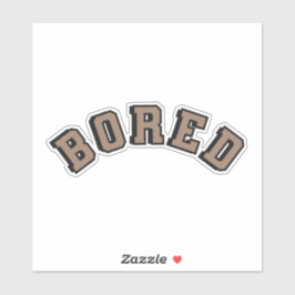 Adesivo Texto uni marrom entediado