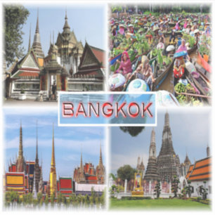 Adesivo TH Bangkok - Wat Pho - Mercado flutuante - Gran Pa