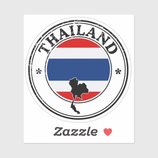Adesivo Thailand Seal Sticker Round Flag For Laptop Book (Folha)