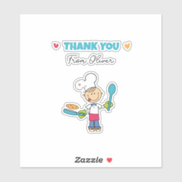 Adesivo Thank You Sticker – Cute Chef Pancake Theme