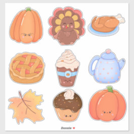 Adesivo Thanksgiving Clipart Sticker Sheet