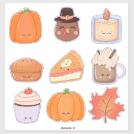 Adesivo Thanksgiving Clipart Sticker Sheet