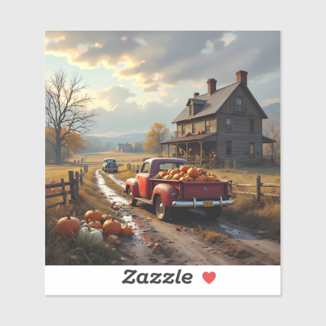 Adesivo Thanksgiving in the country (Folha)