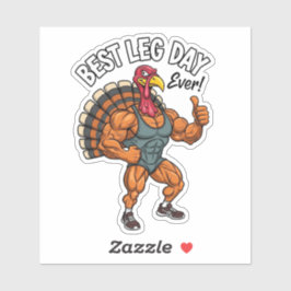 Adesivo Thanksgiving Leg Day Sticker