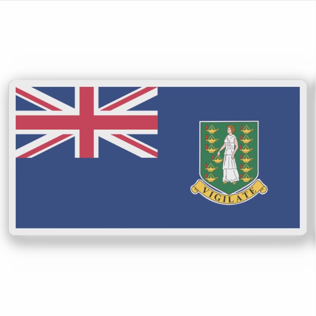 Adesivo The British Virgin Islands flag,Overseas Territory (Frente)