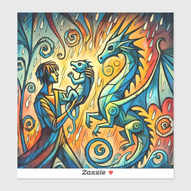 Adesivo  the dragon keeper (Folha)