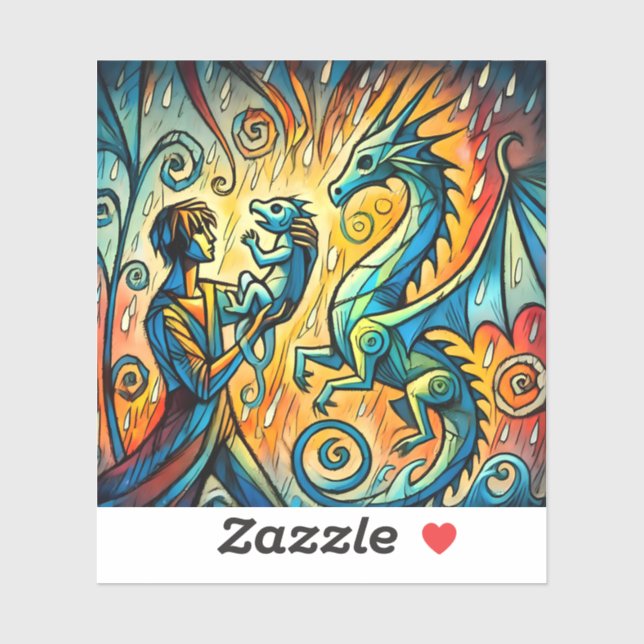 Adesivo  the dragon keeper (Folha)