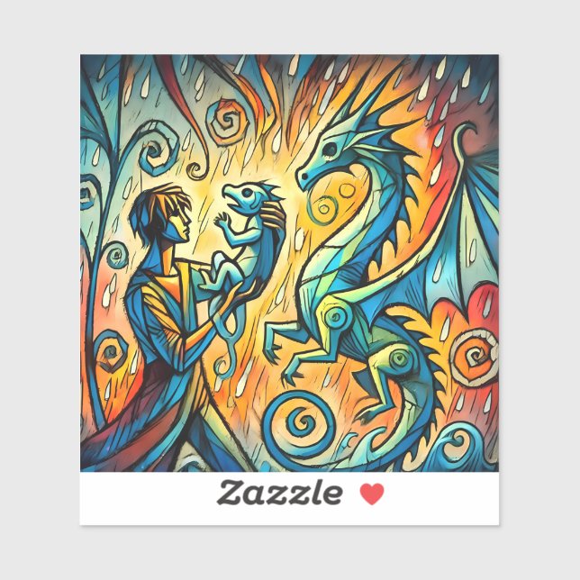 Adesivo  the dragon keeper (Folha)