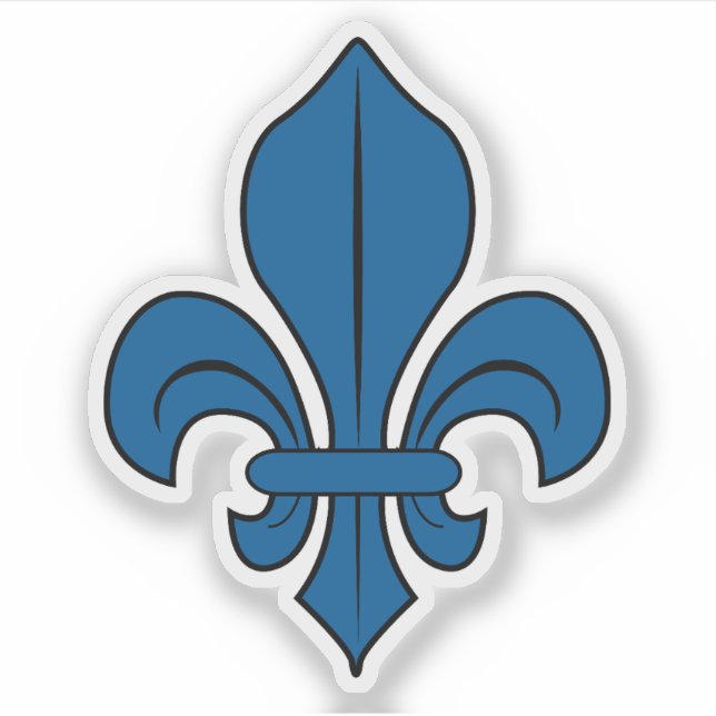 Adesivo The Fleur-de-lis symbol, Montreal flag, Canada (Frente)