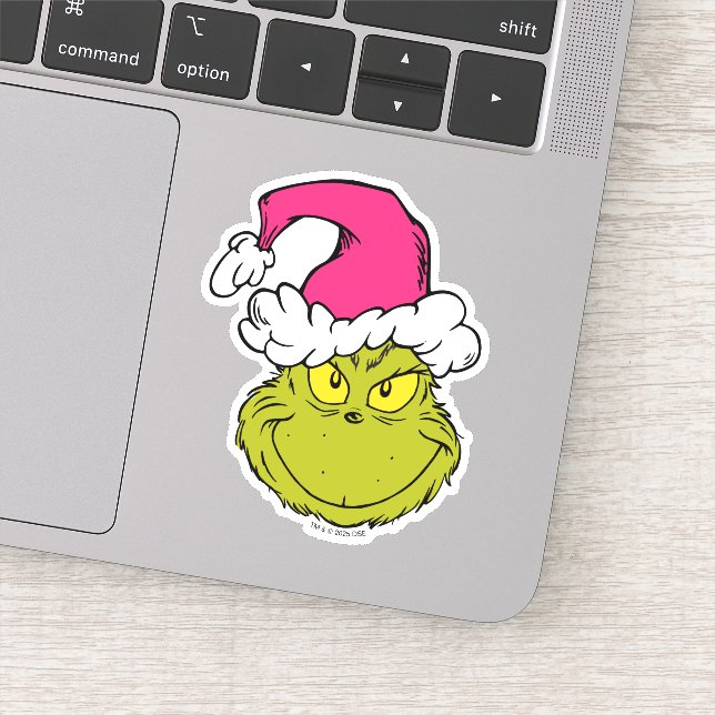Adesivo The Grinch in Pink Santa Hat (Detalhe)