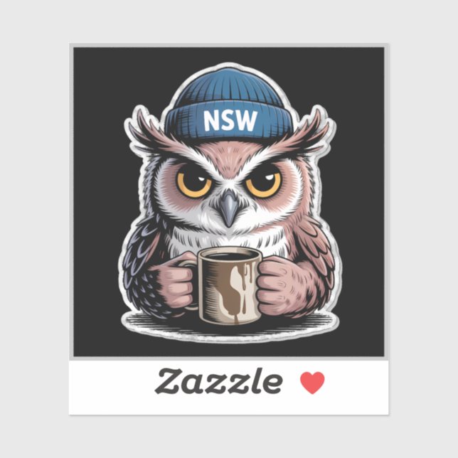 Adesivo The Grumpy Owl - Daily Grind (Folha)