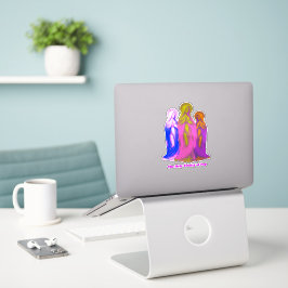 Adesivo The Holy Trinity of Pop Vierges Marie Multicolores