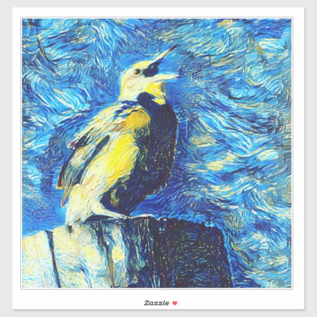 Adesivo The Lonely Bird VanGogh Style  (Folha)