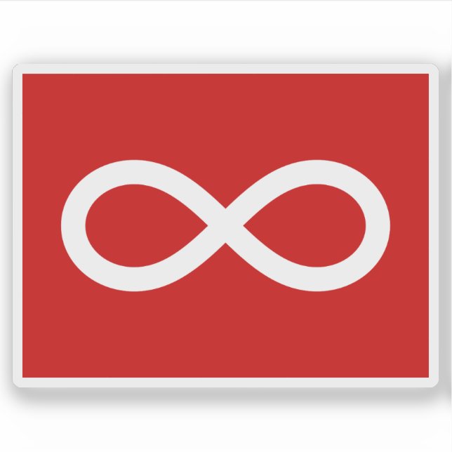 Adesivo The Métis (Michif) Nation flag, Indians of Canada (Frente)