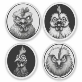 Adesivo "The Silkie & Co. Funny Far" 4-Pack Sticker Bundle