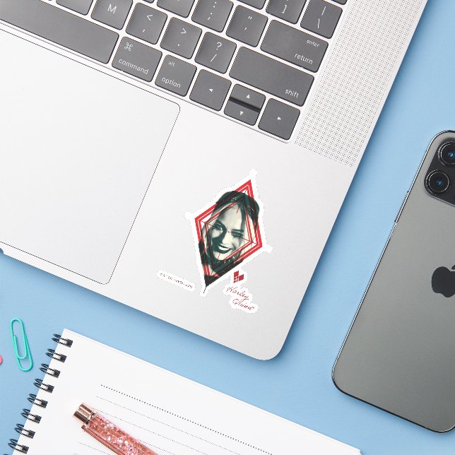 Adesivo The Suicide Squad | Harley Quinn Diamond Target (Notebook com iPhone)