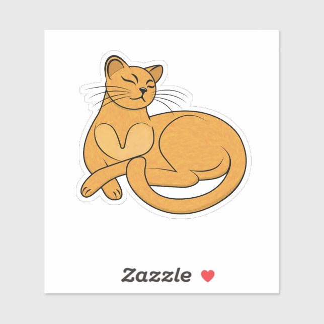 Adesivo The Yellow Cat (Folha)