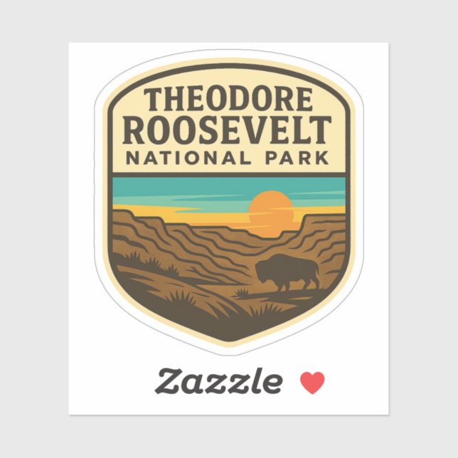 Adesivo Theodore Roosevelt National Park Souvenir Sticker (Folha)