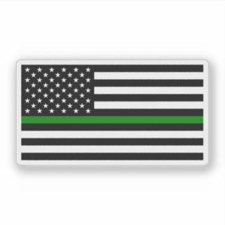 Adesivo Thin Green Line Flag (United States)