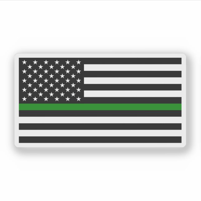 Adesivo Thin Green Line Flag (United States) (Frente)