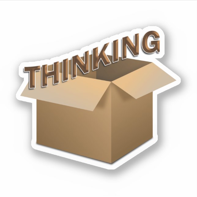 Adesivo Thinking Outside The Box (Frente)