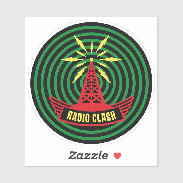 Adesivo This Is Radio Clash On Pirate Satellite Parody (Folha)
