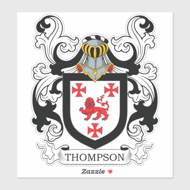 Adesivo Thompson Family Crest (Folha)