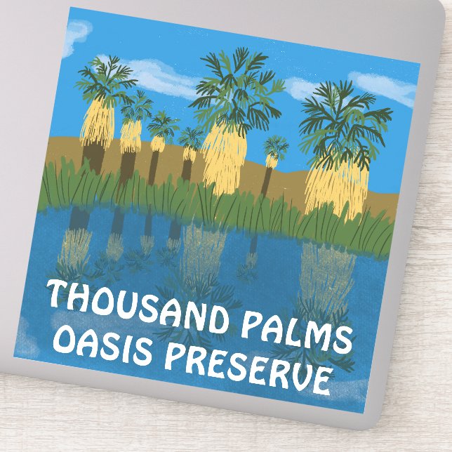 Adesivo Thousand Palms Oasis Preserva Deserto Califórnia (Detalhe)