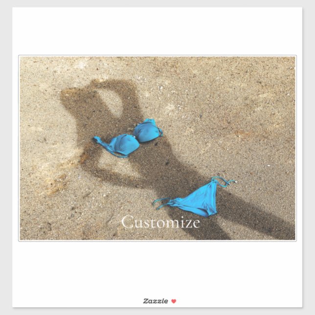 Adesivo Thunder_Cove da Areia de Bikini Azul (Folha)