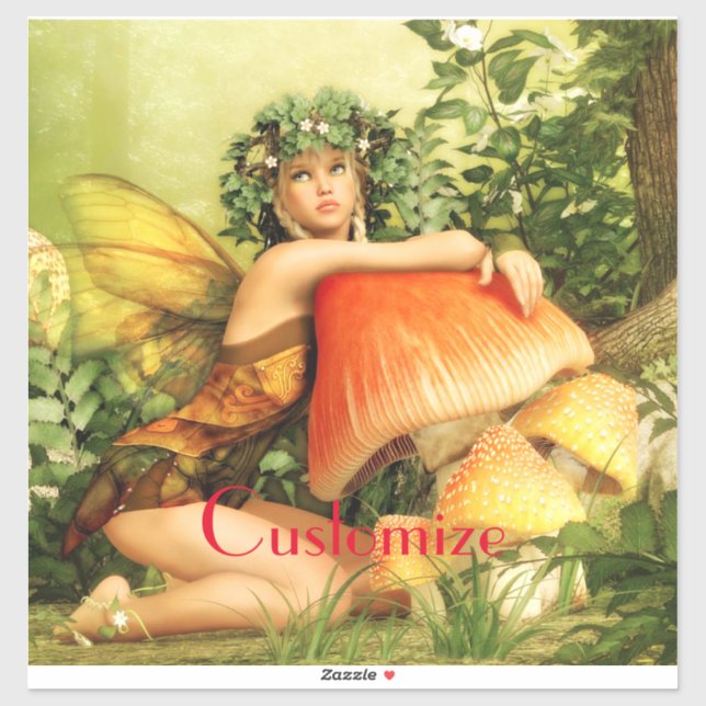 Adesivo Thunder_Cove da fada do Cogumelo (Folha)