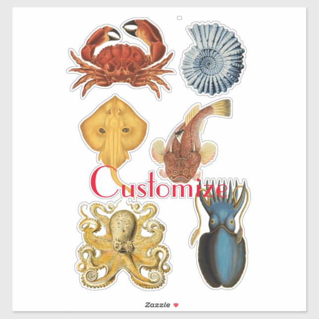 Adesivo Thunder_Cove de Assormento Único do Mar (Folha)