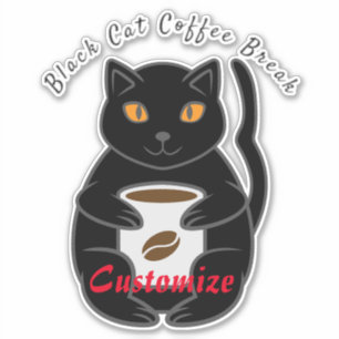 Adesivo Thunder_Cove de Quebra de Café de Gato Preto