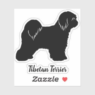 Adesivo Tibetan Terrier Dog Silhout Vinyl Sticker