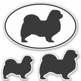 Adesivo Tibetano - Espanhol Silhouettes Cão Vinil Sticker