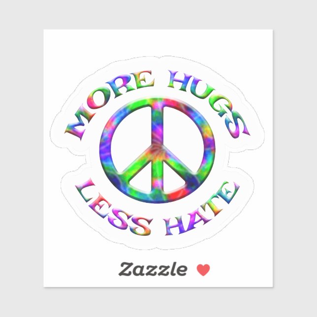 Adesivo Tie MAIS ABUNDANTES MENOS ÓDIO Sinal de paz (Folha)