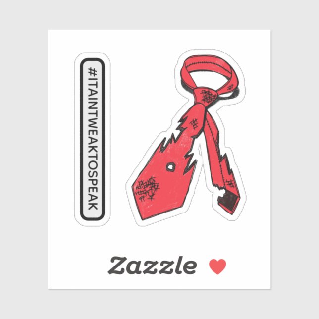 Adesivo Tie torto e algemado (Folha)