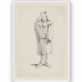 Adesivo Tiepolo - Caricatura de um Homem Vestindo um Sobre