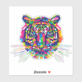 Adesivo Tigre colorido