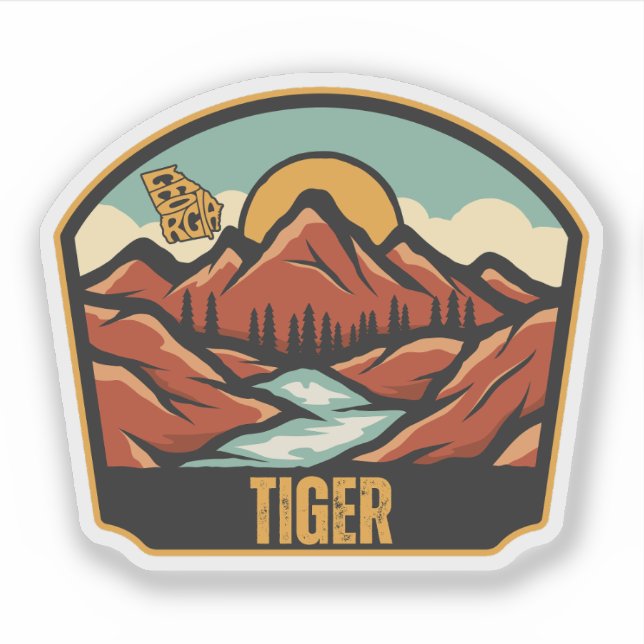Adesivo Tigre, Geórgia (Frente)