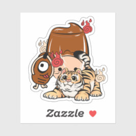 Adesivo Tigre Kawaii, Bakezori Yokai & Purin Pudim