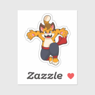 Adesivo Tigre no Karate das Artes Marciais