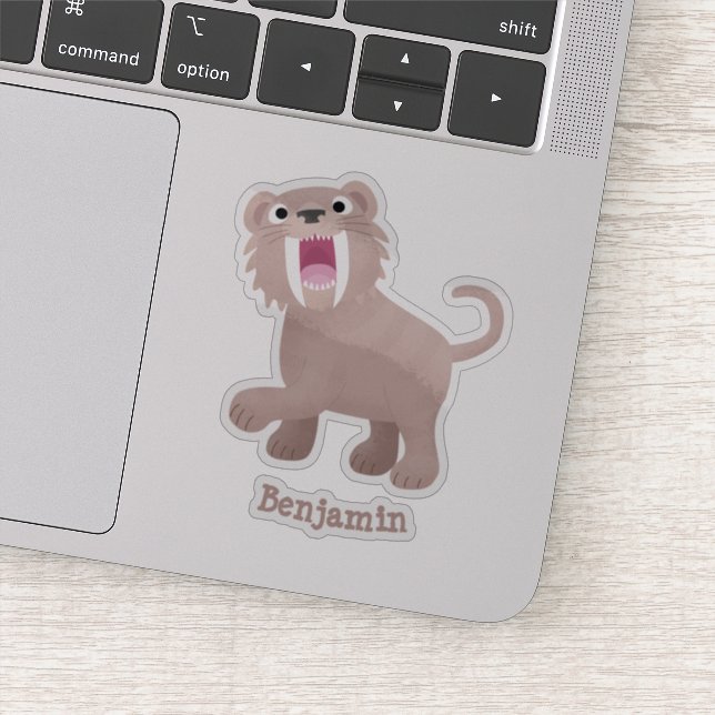 Adesivo Tigre Smilodon de Tigre de Saber (Detalhe)