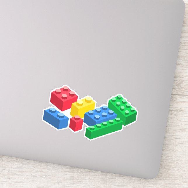 Adesivo Tijolos para a construção de brinquedos crianças c (Detalhe)