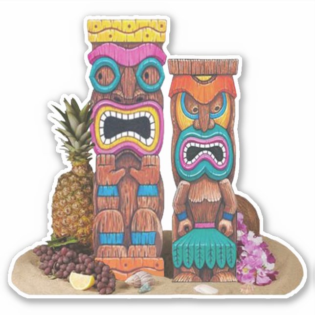 Adesivo Tiki Totems Sticker (Frente)