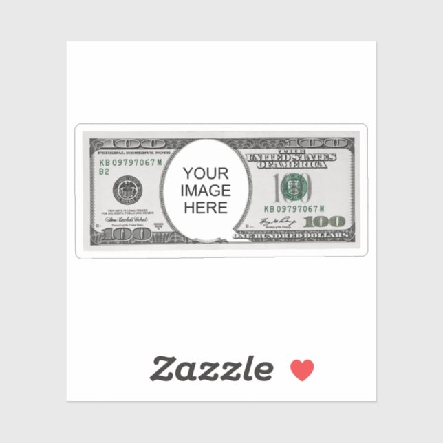 Adesivo Tile Design With Your Image On 100 Dollar Images  (Folha)