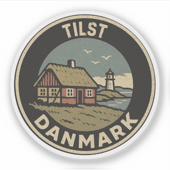 Adesivo Tilst, Dinamarca Danmark  (Frente)