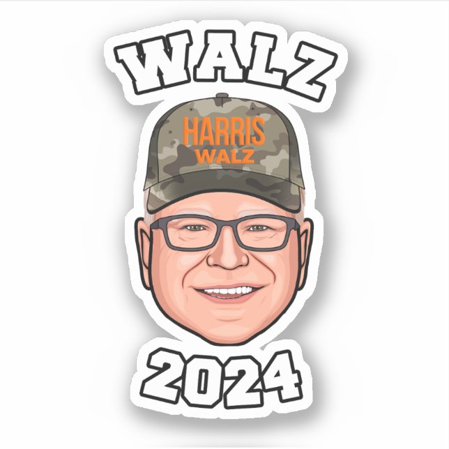Adesivo Tim Walz 2024 (Frente)