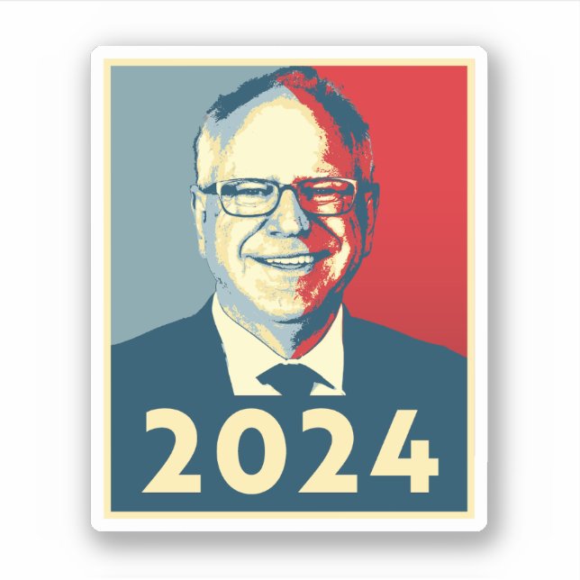 Adesivo Tim Walz Fan Club (Frente)