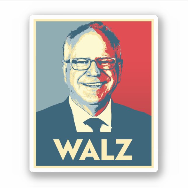 Adesivo Tim Walz Fan Club (Frente)