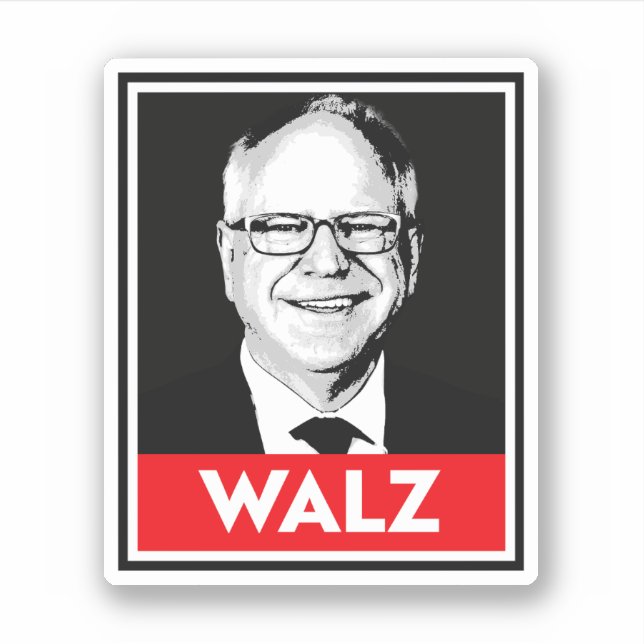 Adesivo Tim Walz Fan Club (Frente)